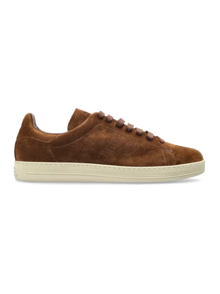 Sneakersy Tom Ford zamszowe brązowe