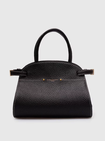 Шкіряна сумка-тоут Farah Gianni Chiarini чорна