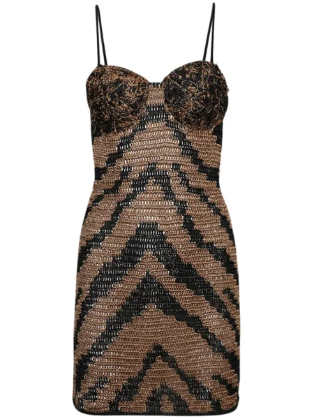 Krótka sukienka mini Andrea Almeida w zebrę garniturowa