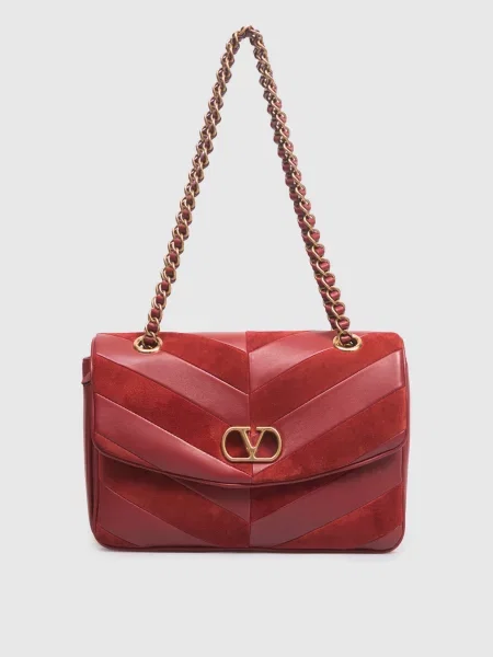 Шкіряна сумка Djuna Valentino червона