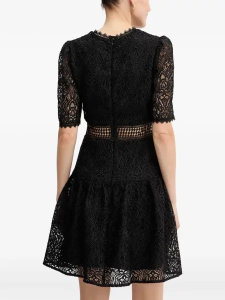 Rochie mini Morgan cu decolteu în V din dantelă negru