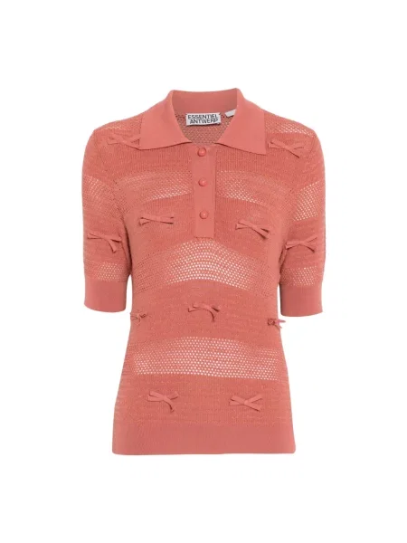 Dzianinowe polo Essentiel Antwerp pomarańczowe