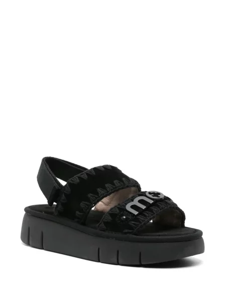 Sandale Mou din piele de căprioară negru