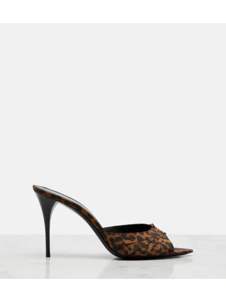 Papuci tip mules Saint Laurent maro