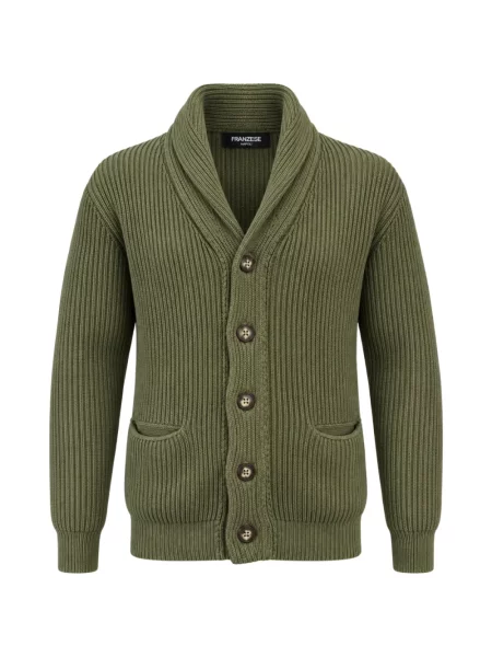 Cardigan Franzese Collection verde