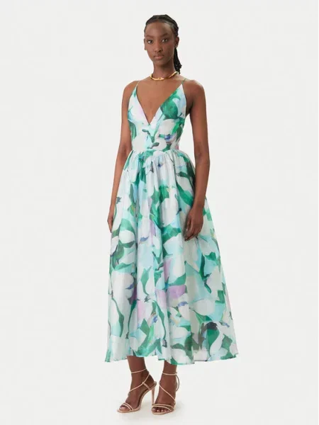 Bardot Cocktail obleka Arletha Halter zelena