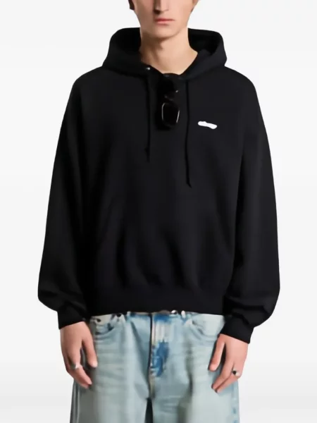 Bluza z kapturem Obey z nadrukiem czarna