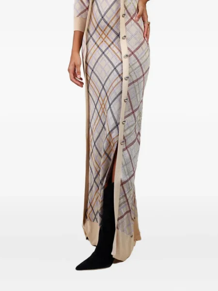 Rochie Rabanne în carouri de costum