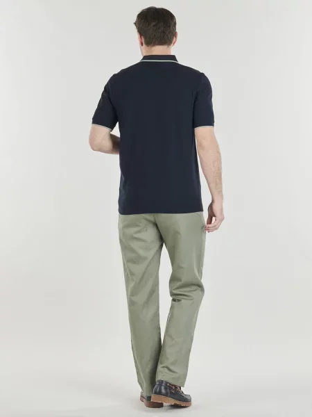 Krepová polokošeľa Fred Perry modrá