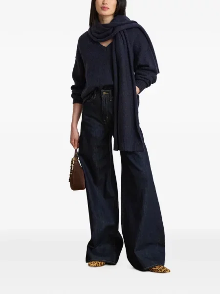 Široke traperice Lauren Ralph Lauren plava