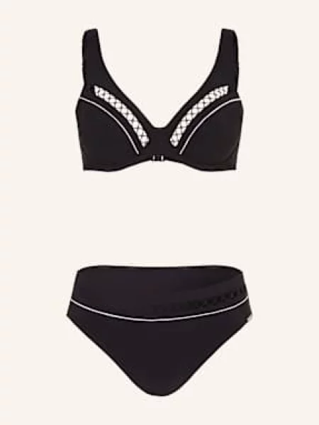 Charmline Bikini Z Fiszbinami Textured Dimension schwarz biały