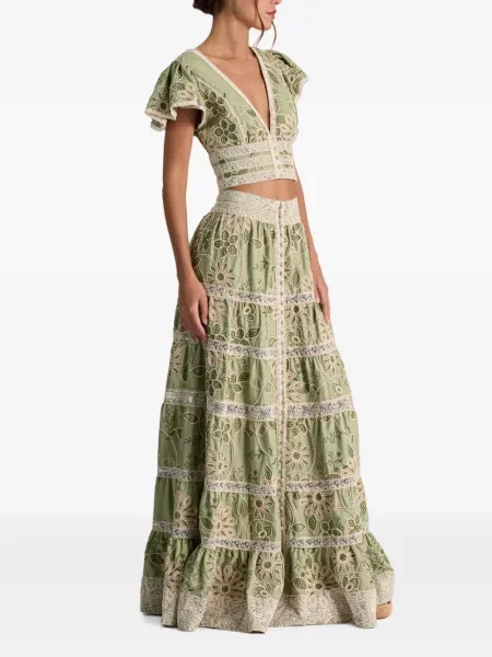 Fusta maxi Alice + Olivia verde