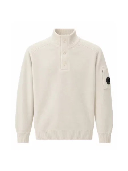 Lniany sweter C.p. Company biały
