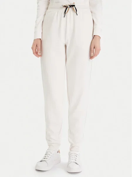 Boss Spodnie dresowe CP Stripe Écru