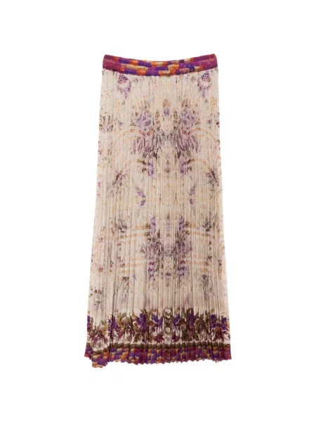 Fusta plisata Pierre-louis Mascia cu model floral plisată