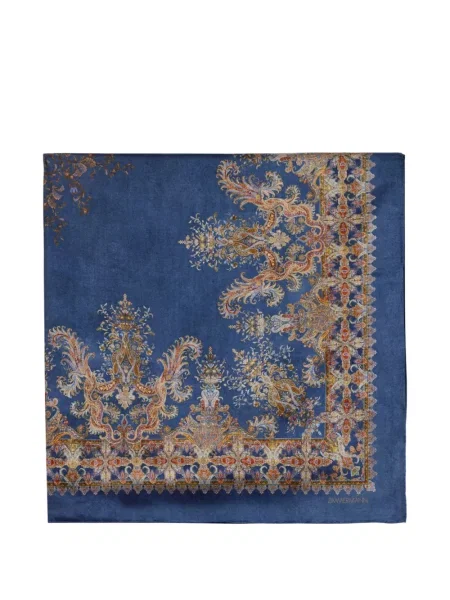 Fular Zimmermann cu imagine cu model paisley albastru