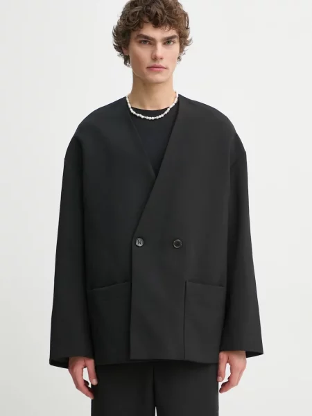 Nanushka blézer gyapjú keverékből CEDRIC fekete