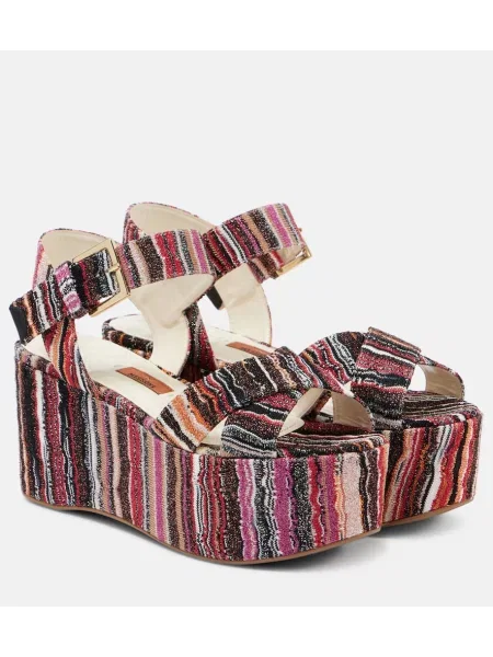 Sandale Missoni cu platformă portocaliu