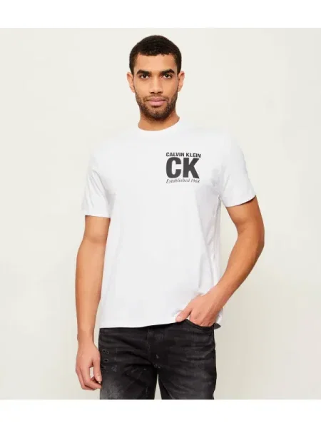 Calvin Klein Tricou CORNER GRAPHIC | regular fit alb