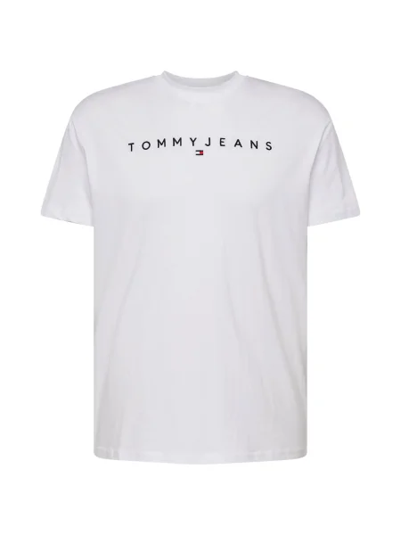 Tommy Jeans Tricou Linear Logo alb