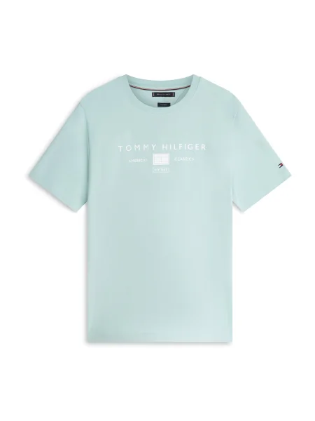 TOMMY HILFIGER Majica BRAND LOVE meta / bela zelena