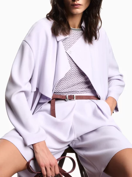 Пальто Emporio Armani лавандовий
