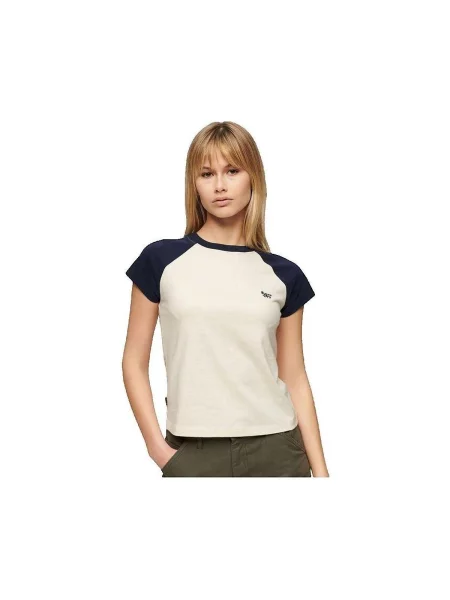 Tričko Superdry s autogramom béžová