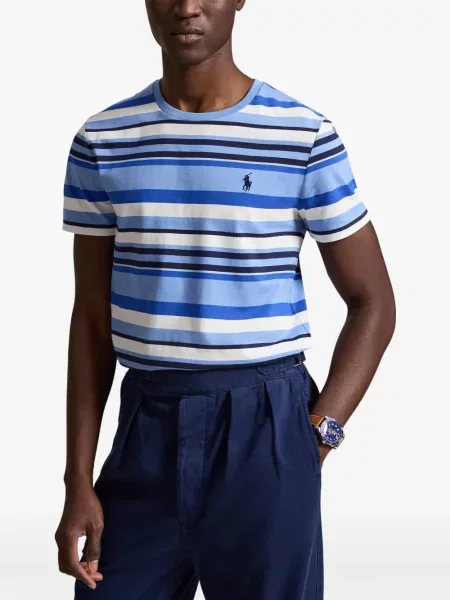 Șosete Polo Ralph Lauren cu model herringbone cu broderie plasă albastru
