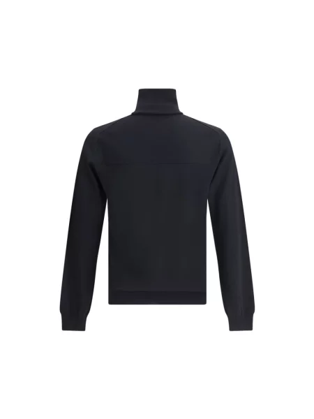 Sweter Jil Sander z wysokim kołnierzem czarny