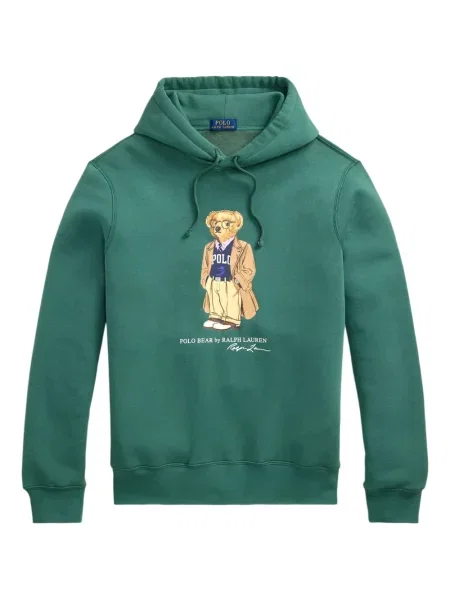 Дълго мрежеста тениска Polo Ralph Lauren с кръгло деколте зелено