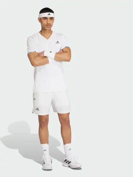 Спортивна футболка adidas комбінований верх білий