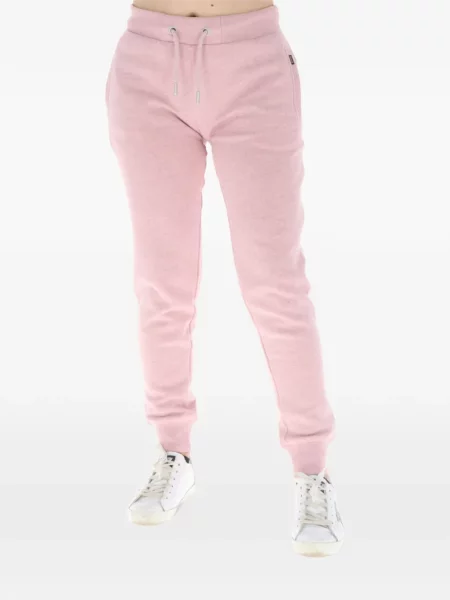 Běžecké kalhoty Superdry se stahovací šňůrkou růžové
