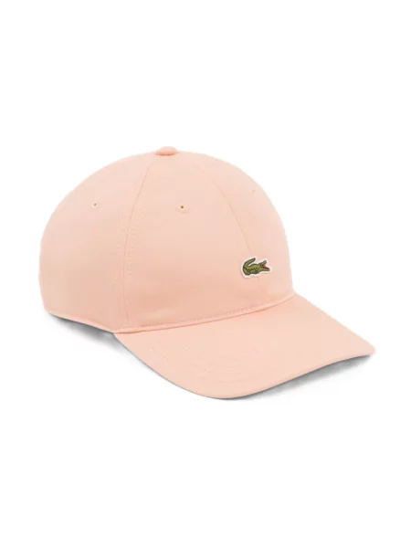 Lacoste czapka z daszkiem różowa