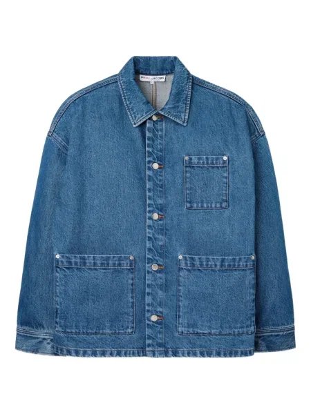 Haftowana kurtka jeansowa Marc Jacobs niebieska