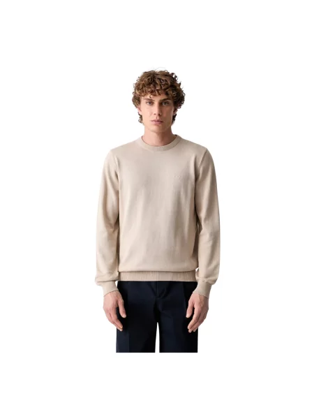 Krój regular fit sweter dzianinowy z czystej bawełny model PIMA' Barbour beżowy