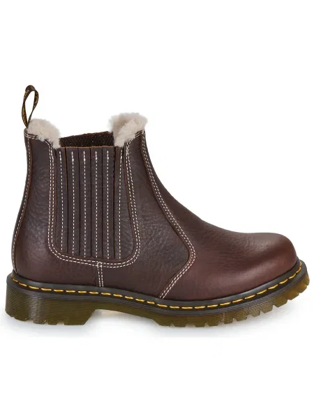 Dr. Martens ghete chelsea de piele Leonore II cu platformă izolare ușoară maro
