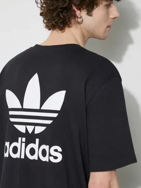 T-shirt adidas Back+Front Trefoil Boxy Tee Black/ White L czarna