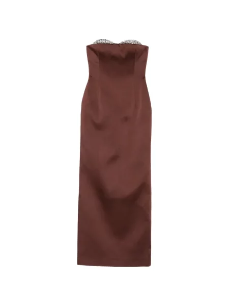 Rochie The New Arrivals Ilkyaz Ozel fără bretele maro