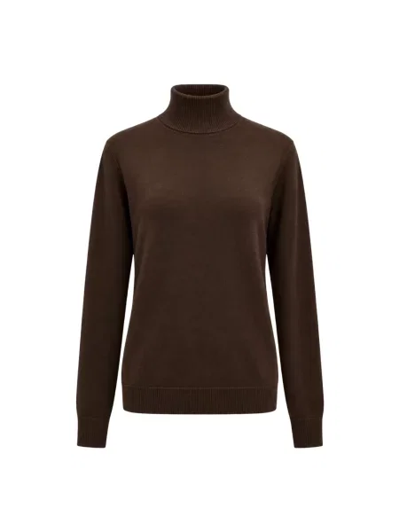 Sweter z golfem Akep brązowy