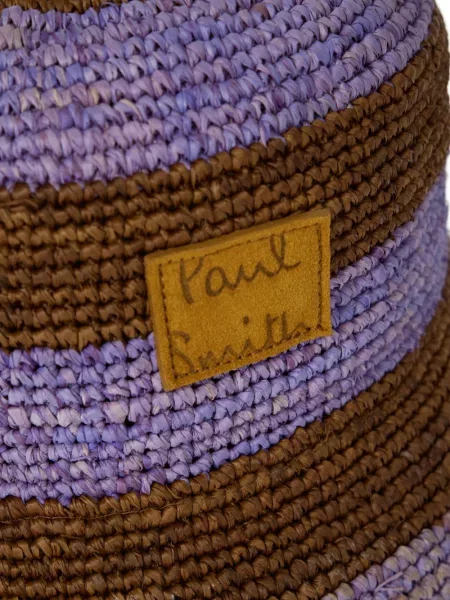 Pălărie bucket Paul Smith cu dungi violet