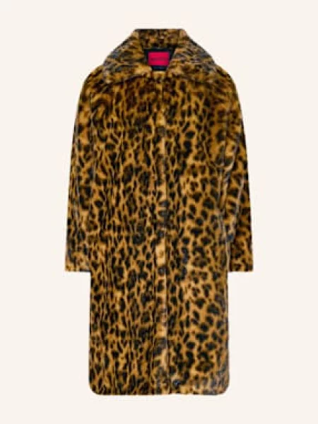 Hugo Płaszcz Ze Sztucznego Futra Mafelda beige czarne