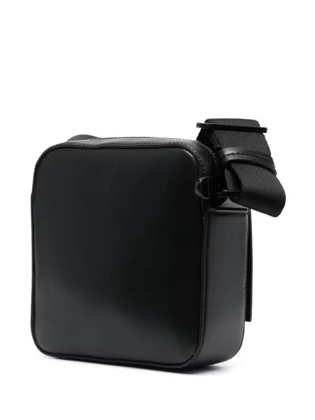 Crossbody torba Calvin Klein s autogramom crna