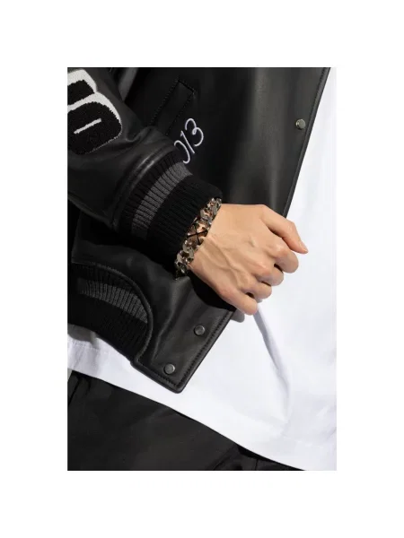 Off-White Bangle Bracelet Silver/ Black Universal biała