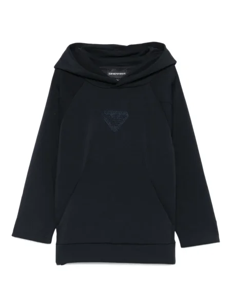 Bluza z kapturem dziecięca Emporio Armani niebieska