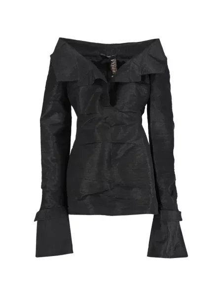 Koszula Gianfranco Ferre z dekoltem w serek czarna