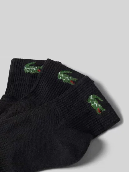 Skarpety z mieszanki bawełny w zestaw 3 szt. Lacoste czarne