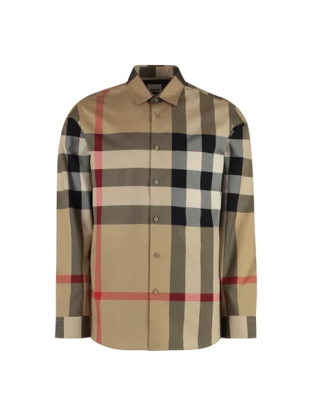 Koszula Burberry w kratę beżowa