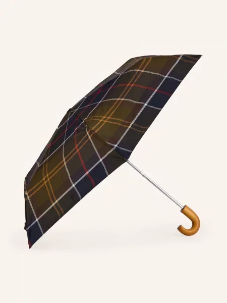 Parasol Barbour w kratę klasyczny biały