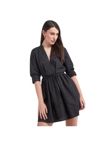 Dzianinowa sukienka Twinset czarna