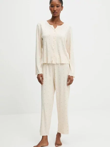 Пижама Answear.LAB дамска бежово